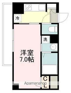 LUANA・AIR・RESIDENCE錦町【4階】の間取り