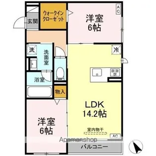 ワイズヴィラ岐南EAST【2階】の間取り