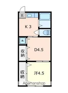 グリーンピア釜利谷【1階】の間取り