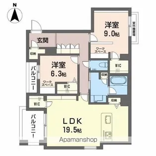 フォレスト覚王山通【4階】の間取り