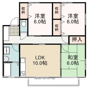 森ハイツ【2階】の間取り