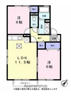 リッシェルⅡ【1階】の間取り