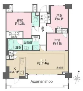 プレディア横浜高島台【3階】の間取り