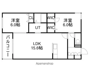 エフュート東札幌【303号室】の間取り