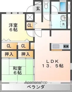 メゾン・ド・ミヤビ【7階】の間取り