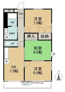 サンライトハイツ【1階】の間取り