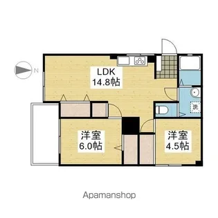 スミタスヴィレッジ空港通Ⅰ【106.号室】の間取り
