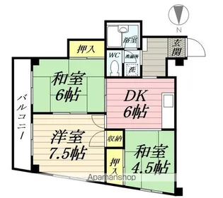 フラット上末吉【104号室】の間取り