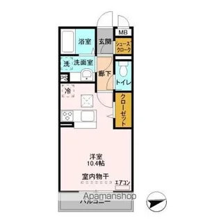 1Rの間取り画像