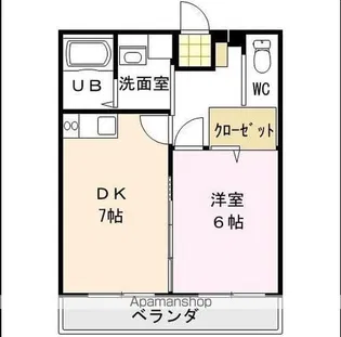 カーザ学園台A棟【203号室】の間取り
