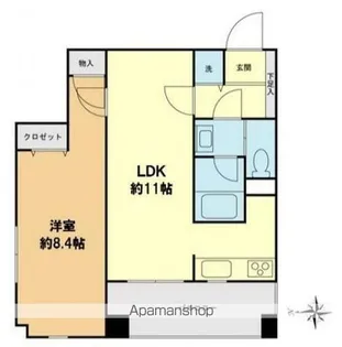 スカイグランデ京成小岩【9階】の間取り