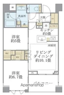 BRILLIA目黒大橋【7階】の間取り