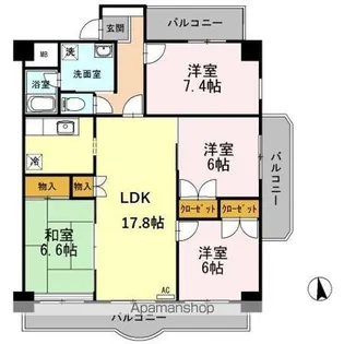エザンス木之庄II【2階】の間取り