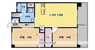 アンピールメゾン大橋Ⅱ【2階】の間取り