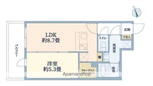 ウェルスクエア万代東【3階】の間取り