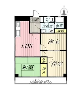 埼玉県吉川市木売1丁目【マンション】の間取り