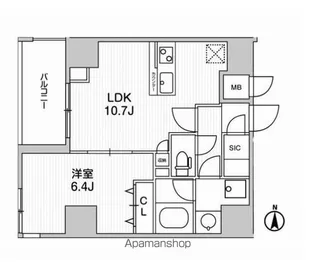 WEAVE BASE−UENO NORTH【2階】の間取り
