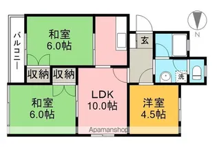 コーポL【3階】の間取り