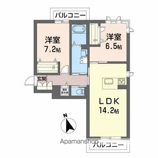 福島県福島市野田町字八天【マンション】の間取り