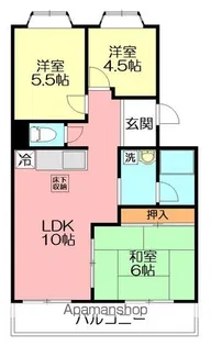 天神山富士見ハイツ【2階】の間取り
