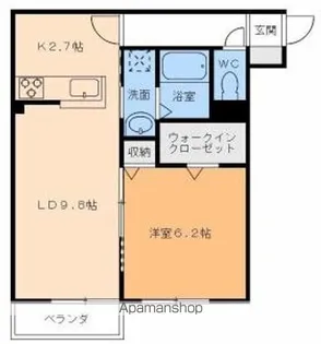 フィカーサ カナハ【203号室】の間取り