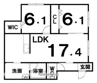 CLARAⅢ【305号室】の間取り