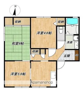 フォレストビューハルダ B棟【1階】の間取り