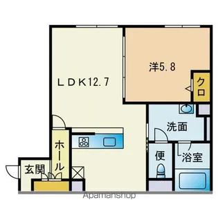 GENIUS大橋【103号室】の間取り