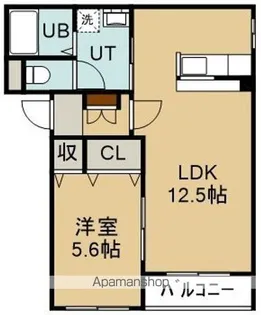 プロージェ亀田港【404号室】の間取り