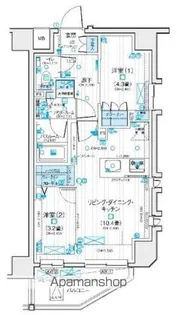 デュオステージ北千住Ⅲ【5階】の間取り