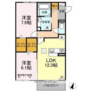 クレール B棟【1階】の間取り