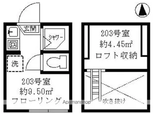 レジデンス新中野【2階】の間取り
