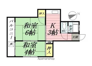 川端マンション【301号室】の間取り