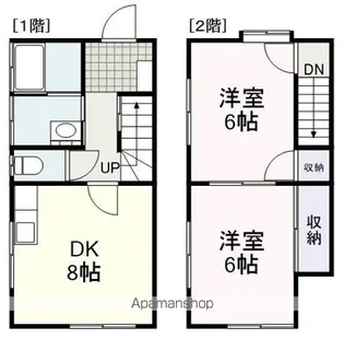 静岡県静岡市葵区大岩町【テラスハウス】の間取り