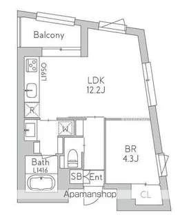 GRANDUO世田谷17【3階】の間取り