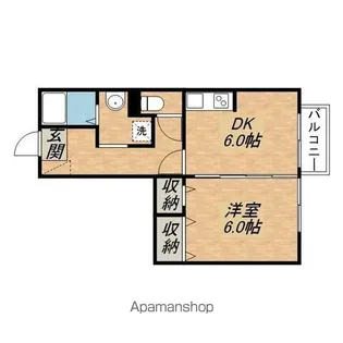 フォンティーヌ【1階】の間取り
