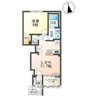 草深 アパート工事 北側【1階】の間取り