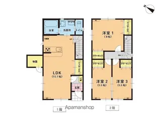 PARK HOME 津志田東 B【2号室】の間取り