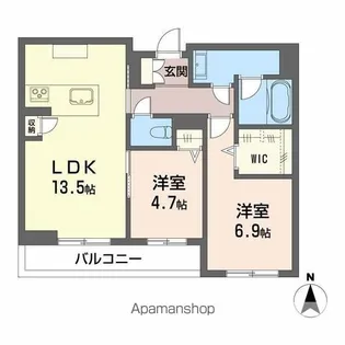 シャーメゾンエバンス【2階】の間取り