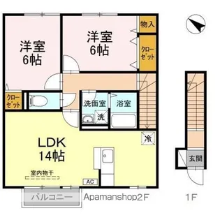 レジデンス城東【2階】の間取り