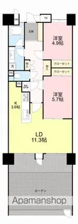 TO−BE−1東照の丘マンション【107号室】の間取り