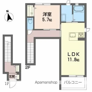 TRIM志家町【2階】の間取り