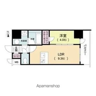 ルネフラッツ松屋町駅前【7階】の間取り