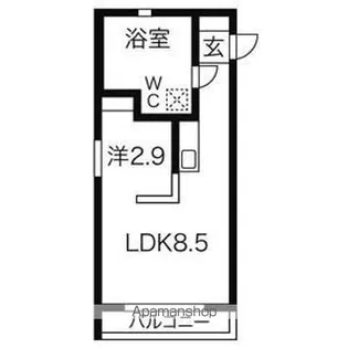フレンズ本通南【3階】の間取り