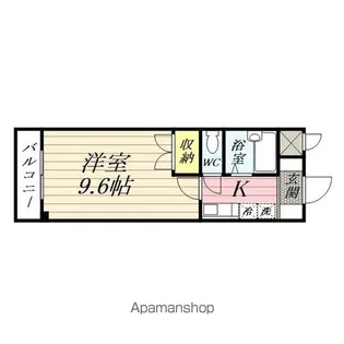 タウンルームキシ【403号室】の間取り