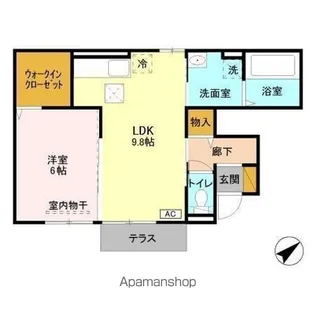 ペア【1階】の間取り