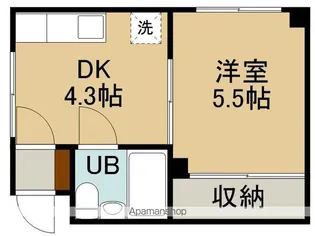ハイツたかし【201号室】の間取り