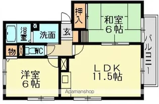 パークハイムC【C202号室】の間取り