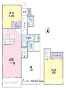 LA TIARA FUSSA【1階】の間取り