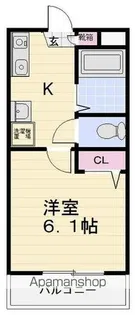 ル・シエル砂押橋【1階】の間取り